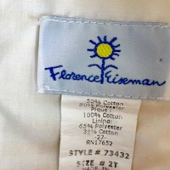 Florence Eiseman Yellow White Easter Spring Summer Dress 2T - Picture 5 of 6